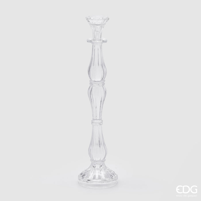EDG Enzo De Gasperi Portacandela Crystal Sinuoso H41 cm
