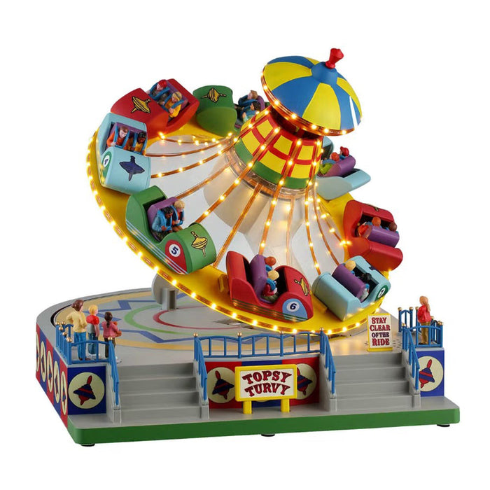 LEMAX Giostra in movimento luci led e musica "Topsy Turvy" H20,1x25,2x31 cm