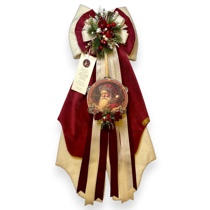 Fiocco Decorativo 80 cm Babbo Natale