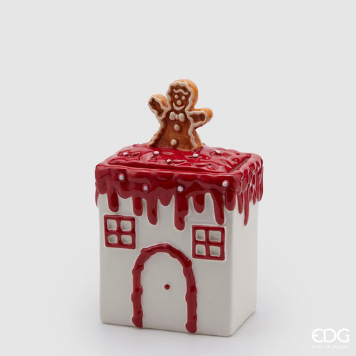 EDG Enzo De Gasperi Contenitore Natalizio 21x13 cm in Ceramica
