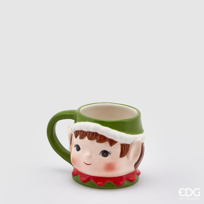 EDG Enzo De Gasperi Tazza Natalizia Elfo H9 cm