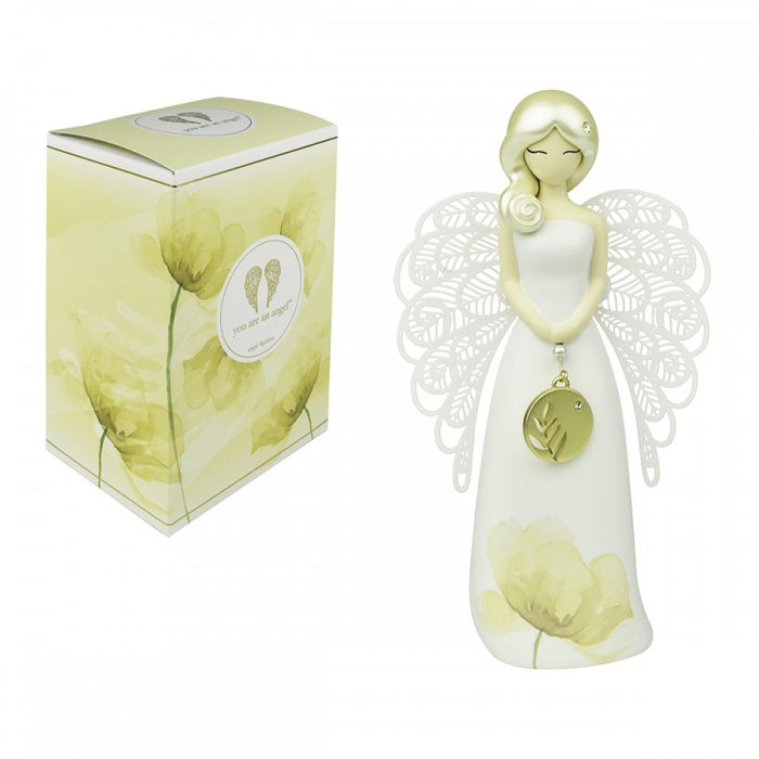 Bomboniera Enesco Statuetta Angelo Floral Foglia Strass