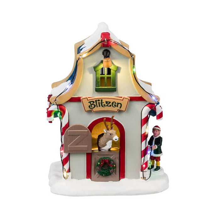 LEMAX Tana della Renna Blitzen luci led "Blitzen's Den" in resina