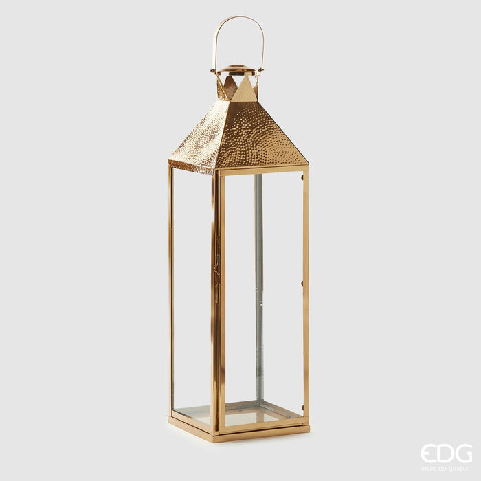 EDG Enzo De Gasperi Lanterna Martellata Inox H107 Oro