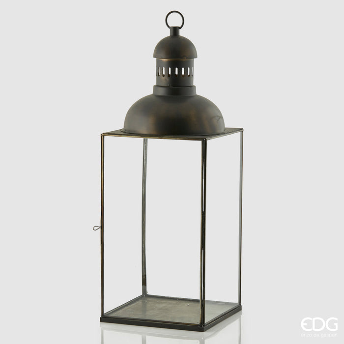 EDG Enzo De Gasperi Lanterna Quadrata con Cupola H84 cm Nero