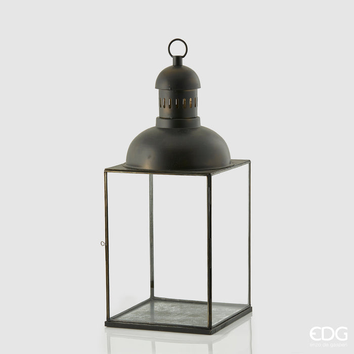 EDG Enzo De Gasperi Lanterna Quadrata con Cupola H76 cm Nero