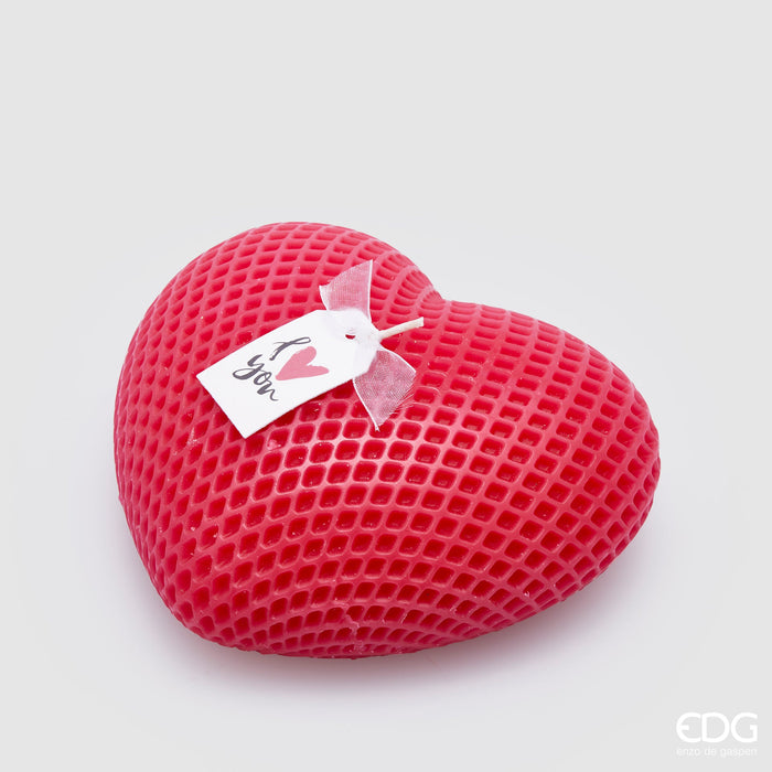 EDG Enzo De Gasperi Candela Cuore Rossa L 15 cm