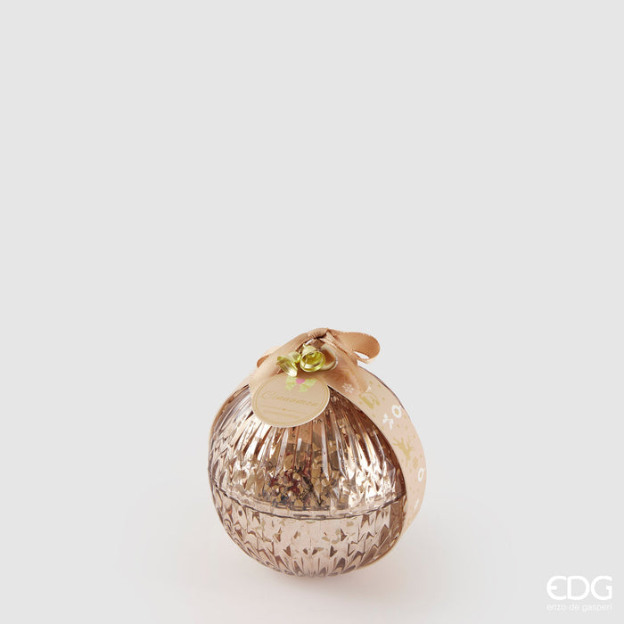 EDG Enzo De Gasperi Candela Oro Sfera Profumo Cinnamon D8 cm