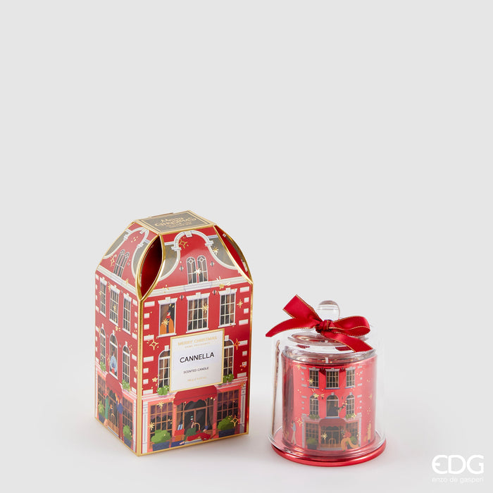 EDG Enzo De Gasperi Candela Rossa Rue de Rivoli con Profumo Cinnamon H12