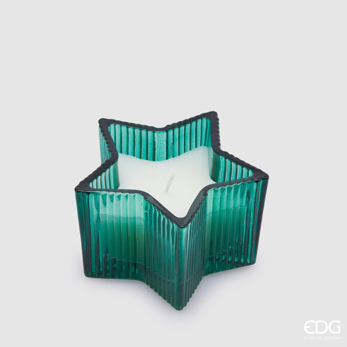 EDG Enzo De Gasperi Candela Stella Verde H6.5 cm