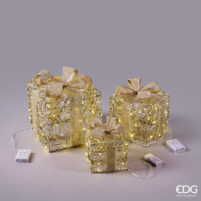 EDG Enzo De Gasperi Decoro Set 3 Pacchi Regalo 90 Microled