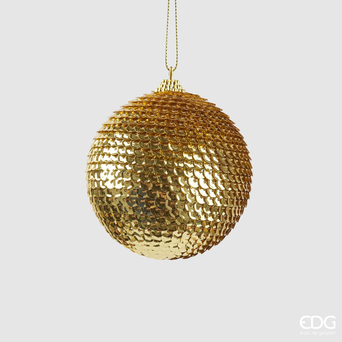 EDG Enzo De Gasperi Pallina di Natale Squame D10 cm Rossa
