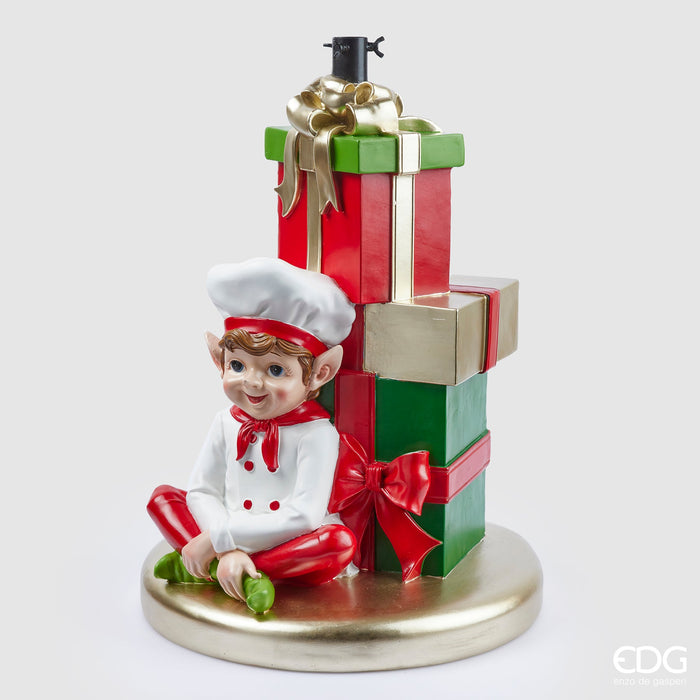 Base per Albero di Natale Elfo Cuoco H59 cm - EDG