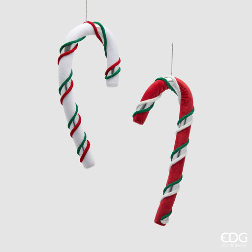 EDG Enzo De Gasperi Set 2 Addobbo Bastoncini di Zucchero Natalizi Grandi H42 cm