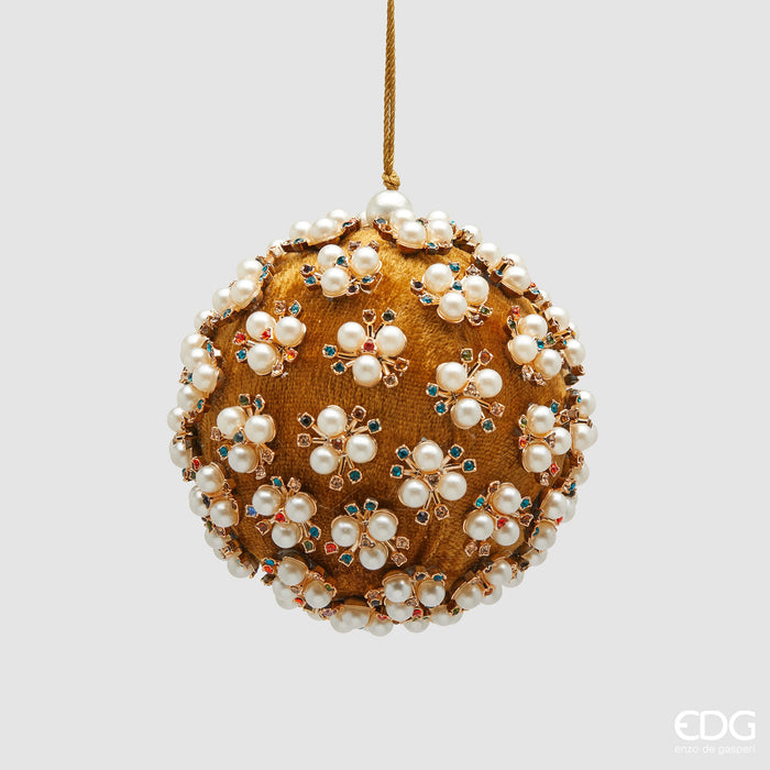 EDG Enzo De Gasperi Pallina di Natale Elizabeth Oro D10 cm