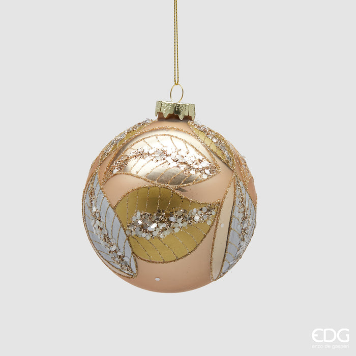 EDG Enzo De Gasperi Pallina di Natale Foglie D10 cm