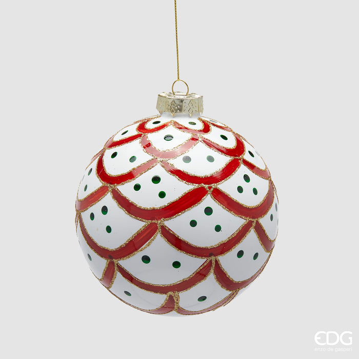 EDG Enzo De Gasperi Pallina di Natale Balze D12 cm