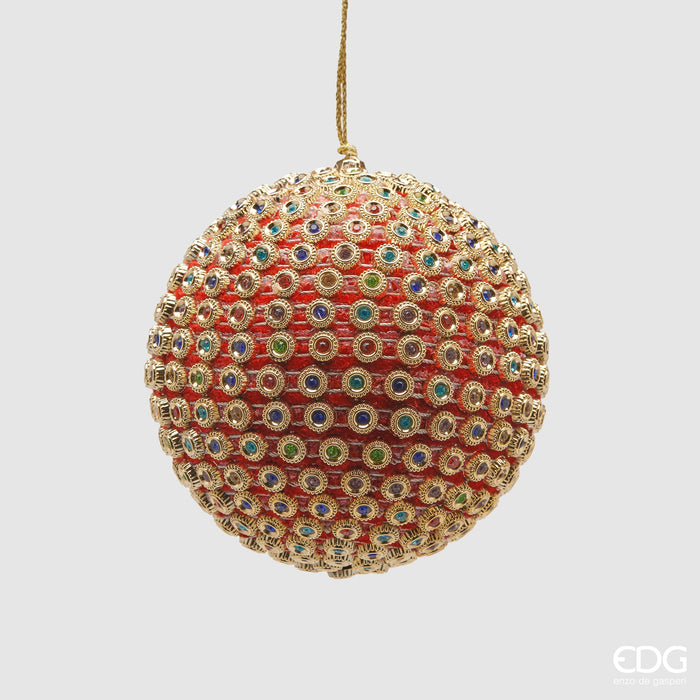 EDG Enzo De Gasperi Pallina di Natale Infinity con perline D10 cm