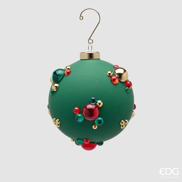 EDG Enzo De Gasperi Pallina di Natale Bolle D10 cm Verde