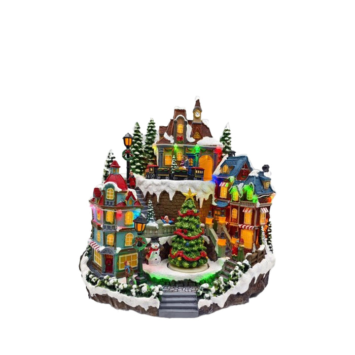 Città Con Albero Di Natale