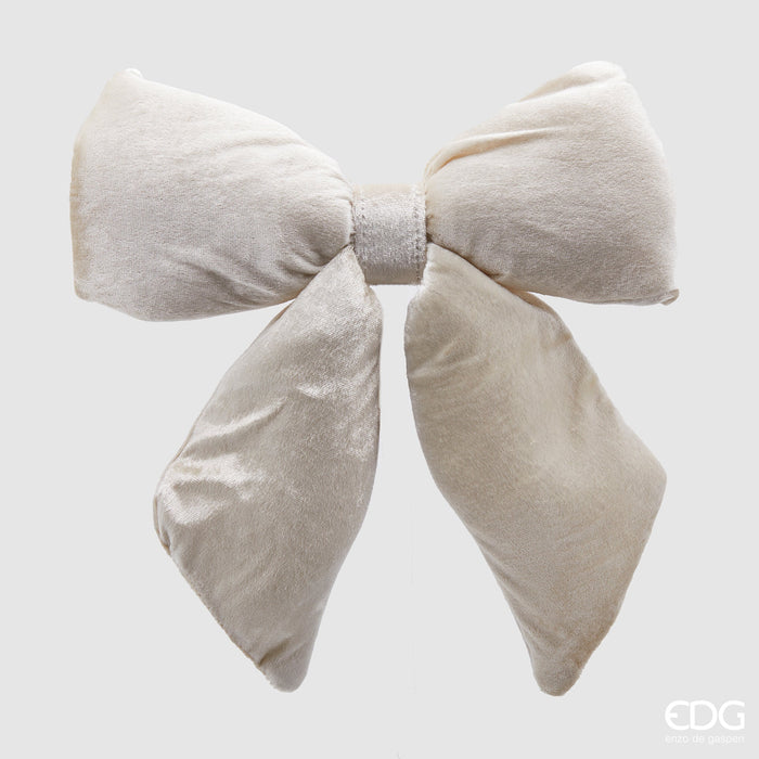 EDG Enzo De Gasperi Fiocco in Velluto 28x30 cm Bianco