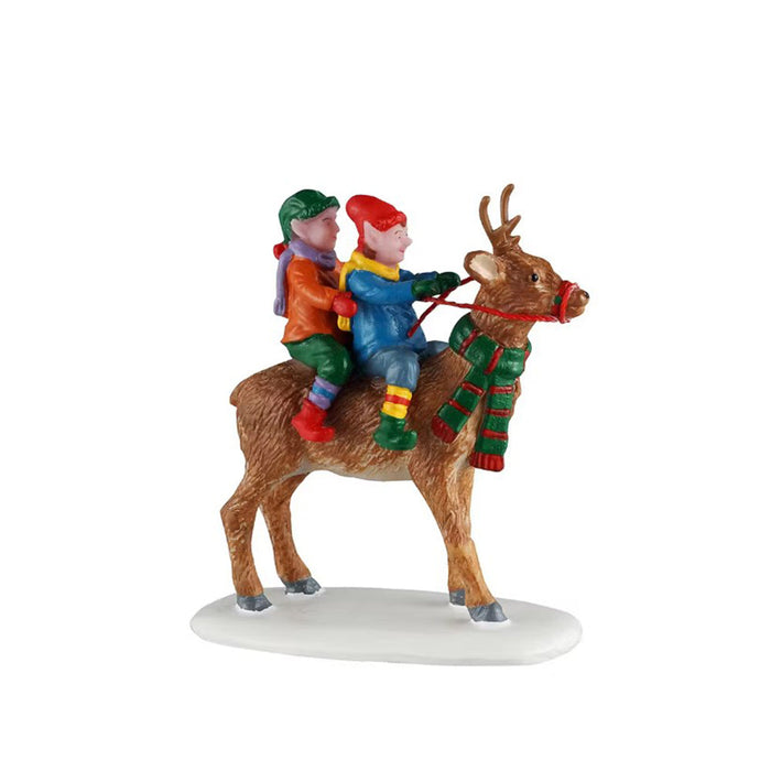 LEMAX Personaggi Elfi su renna "Reindeer Rides"