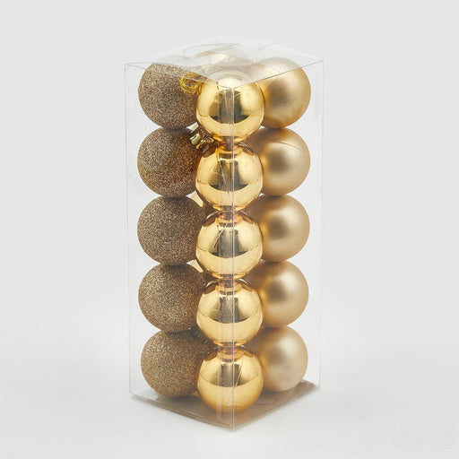 EDG Enzo De Gasperi Palline di Natale Poly Mix Box 20 pz D4 cm Oro lucido