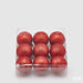 EDG Enzo De Gasperi Box 9 Palline Di Natale Glitter D6 cm Rosso