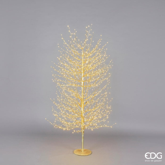 Albero Faggio con base 2000 mini led H180 cm Oro - Albero di Natale - EDG