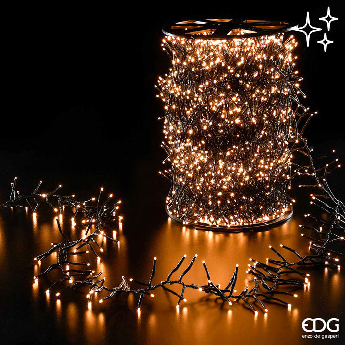 EDG Enzo De Gasperi Bobina di Luci Natalizie 8 Effetti 5000 Led 50 Metri