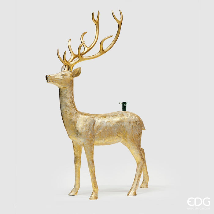 EDG Enzo de Gasperi Base Cervo per Albero di Natale H 214 cm Oro