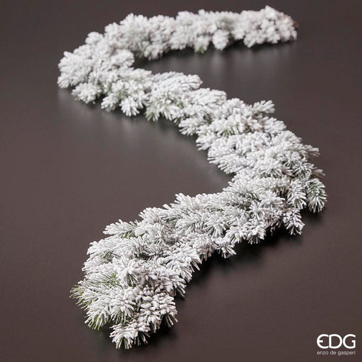 EDG Enzo De Gasperi Festone Natalizio Pino West Innevato H180 cm