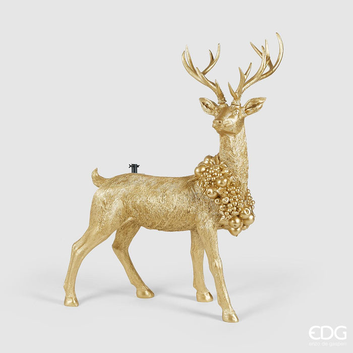 EDG Enzo De Gasperi Base Cervo Per Albero Di Natale H102 cm Oro