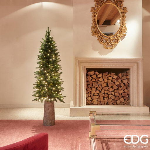 EDG Enzo De Gasperi Albero di Natale Pino Slim 150 cm Con 260 mini led