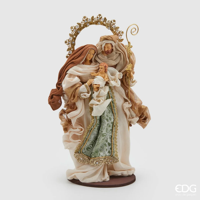 EDG Enzo de Gasperi Natività King con base H50 Cm Oro Verde