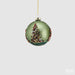 EDG Enzo De Gasperi Pallina di Natale in Vetro Pino con Perle Verde D8 cm