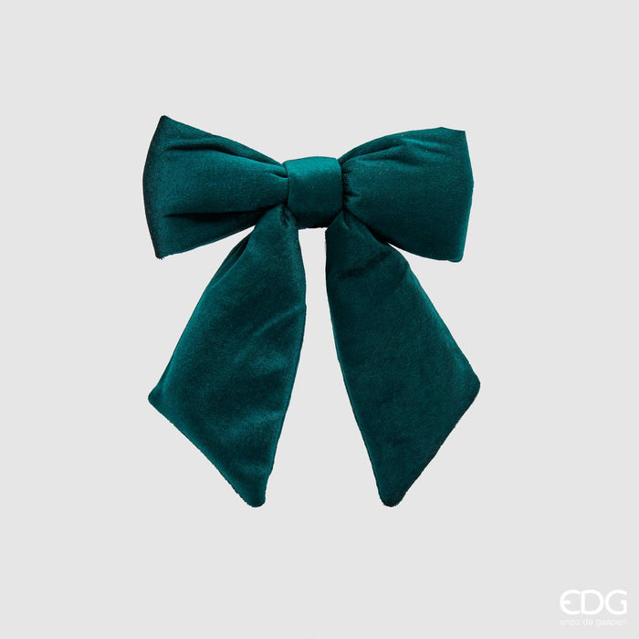 EDG Enzo De Gasperi Fiocco in Velluto Verde 25x21 cm