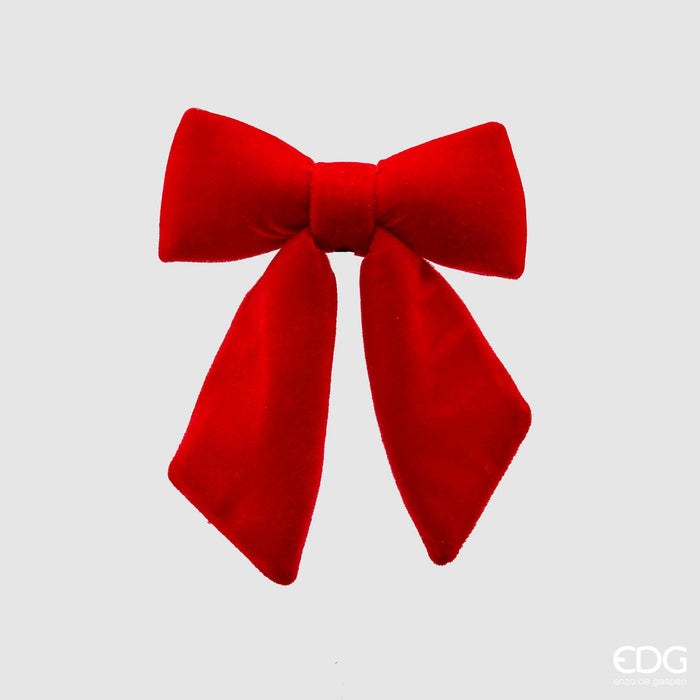 EDG Enzo De Gasperi Fiocco In Velluto Rosso 25x21 cm