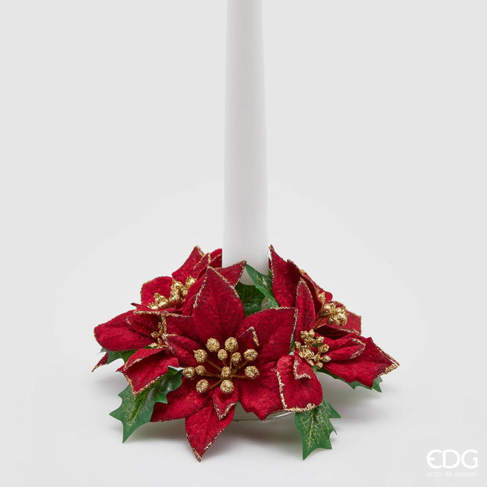 EDG Enzo De Gasperi Portacandele Natalizio Stella Di Natale D14 cm