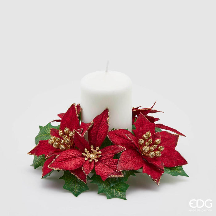 EDG Enzo De Gasperi Portacandele Natalizio Stella Di Natale D16 cm