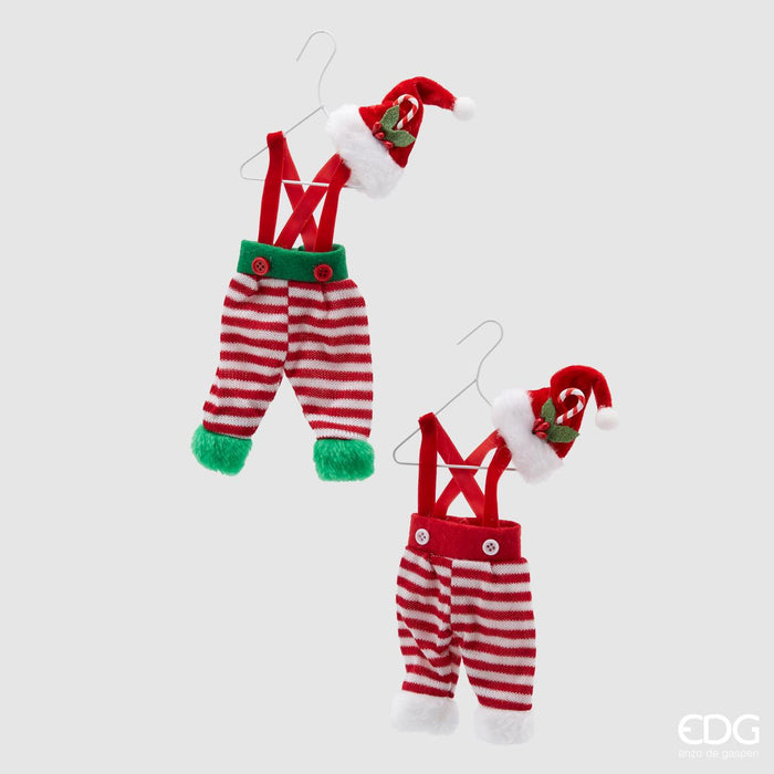EDG Enzo de Gasperi Set 2 Decorazioni Vestiti Elfo H25 cm