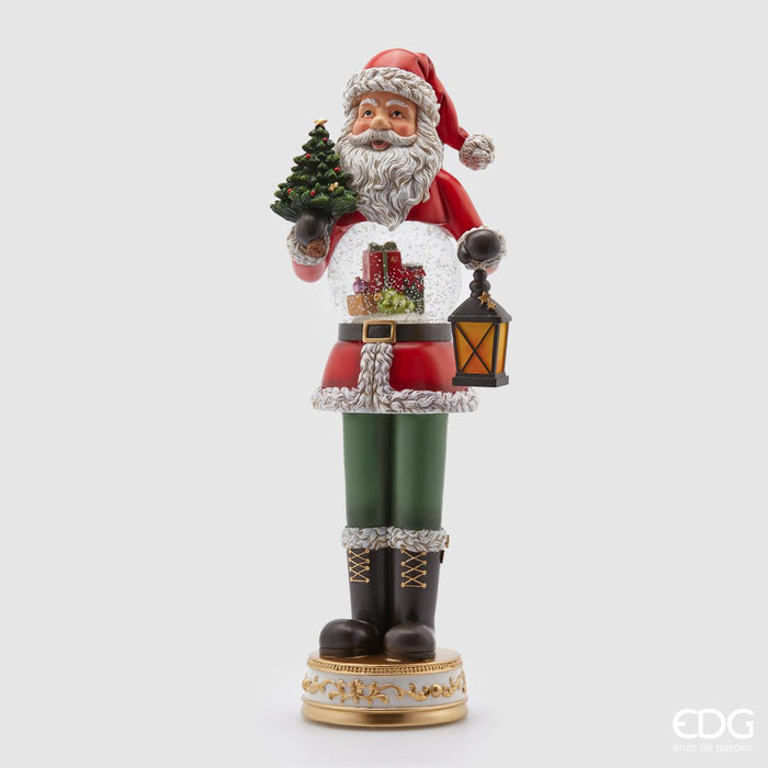EDG Enzo De Gasperi Sferacqua Natalizia Babbo Natale con Lanterna e Led H50