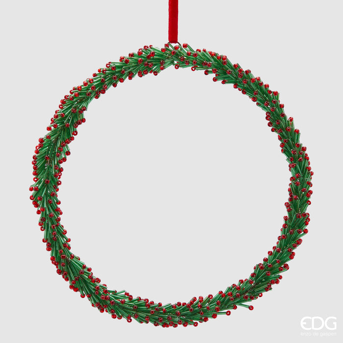 EDG Enzo De Gasperi Decorazione BerryFir Corona D20 cm