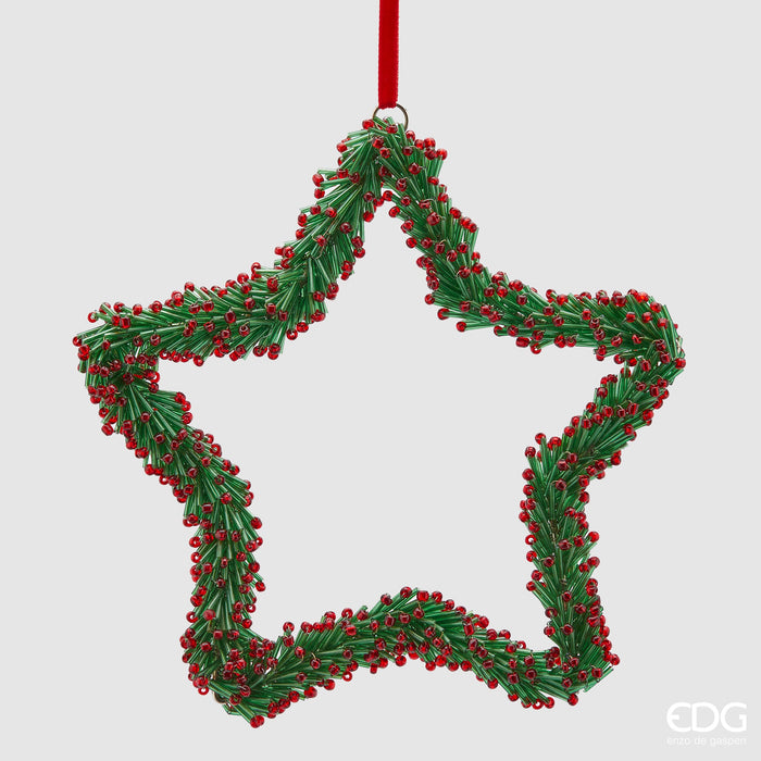 EDG Enzo De Gasperi Decorazione BerryFir Stella D20 cm