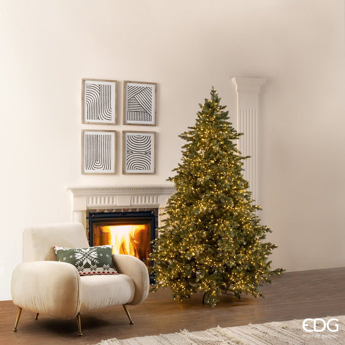 EDG Enzo De Gasperi Albero di Natale Pino Argentato H210 cm con 4000 Mini Led