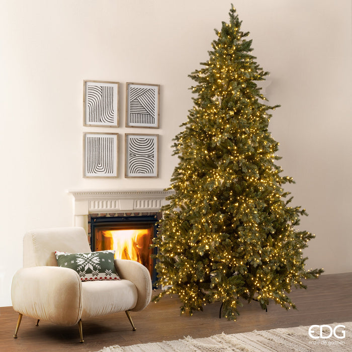 Albero di Natale Pino Argentato H300 cm con 8500 Mini Led - EDG