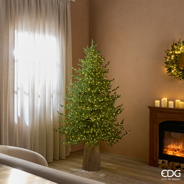 EDG Enzo De Gasperi Albero di Natale Pino Lucciole H180 cm con 2300 Mini Led