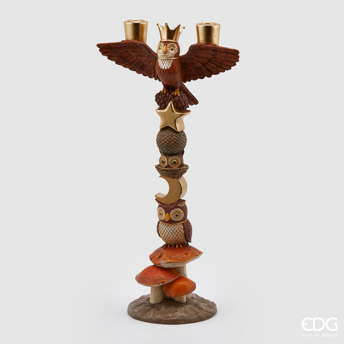 EDG Enzo De Gasperi Portacandela Bosco X2 H51 cm