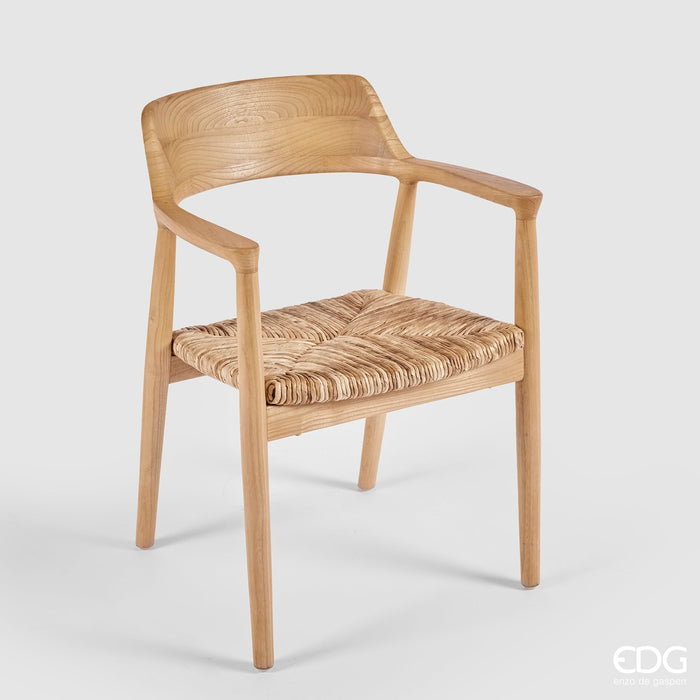 EDG Enzo de Gasperi Sedia Imperiale in Legno Acacia Natural H80 cm