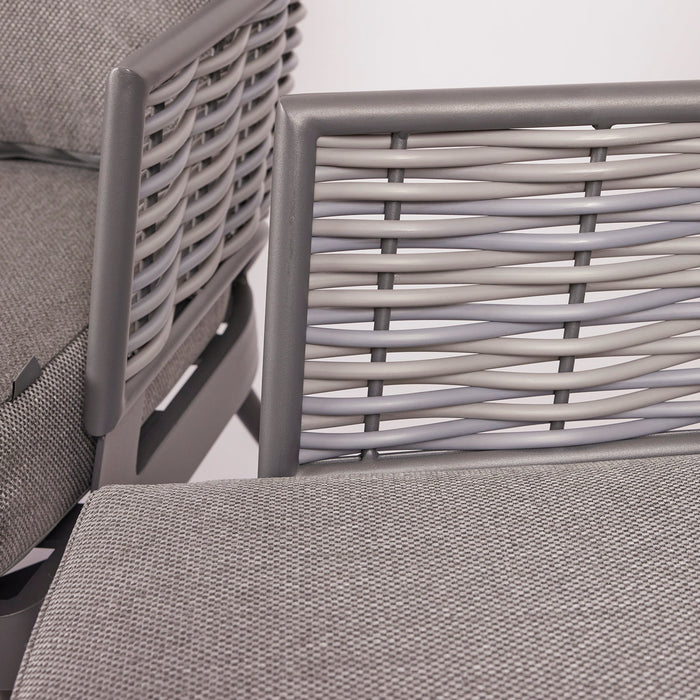 Salotto Esterno da Giardino 5 Pezzi Luxury in Alluminio Premium Antracite